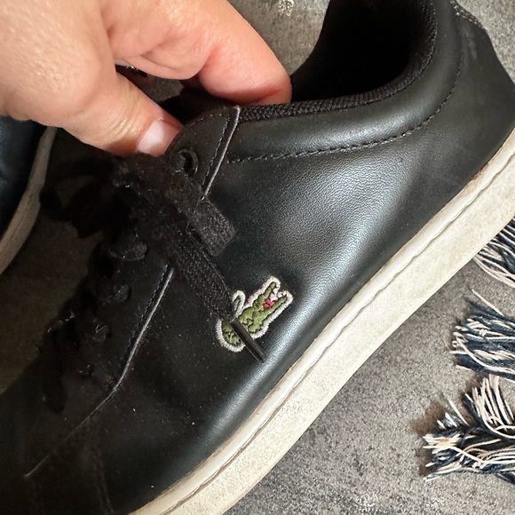 Lacoste sneakers woman size 7 black good condition - Picture 2 of 5